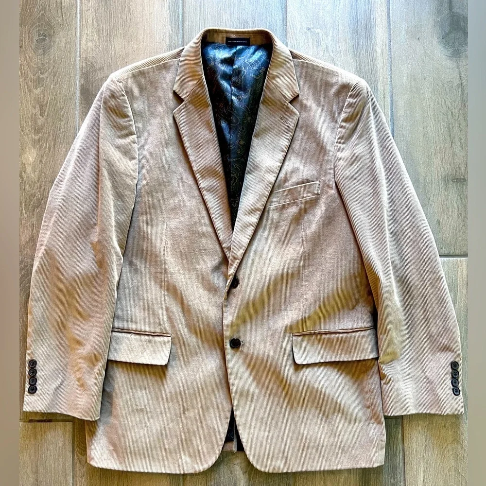 Stafford Men’s 100%Cotton Corduroy Sports Coat TwoButton Blazer Classic Fit 44R